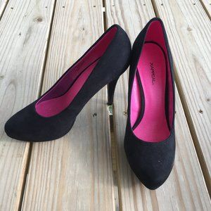 Xappeal Black Suede Heels